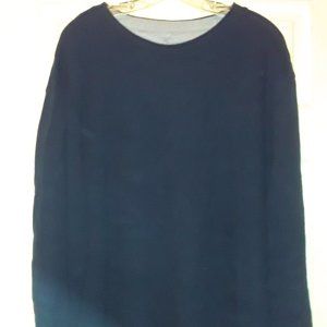 Faded Glory Mens Blue long sleeve pull over top size 2XL